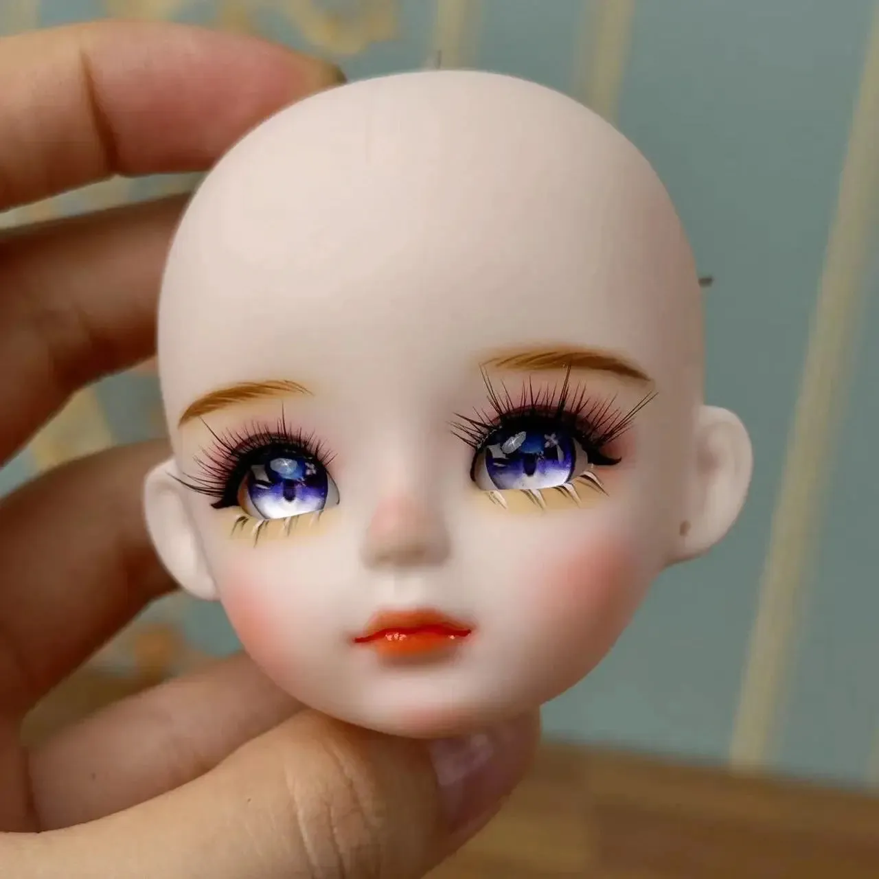 New Cute 30cm Doll Head 1/6 BJD Doll DIY Practice Makeup Whole Doll | Toy Gift for Children and Girls | Open Head Can Change Eyes