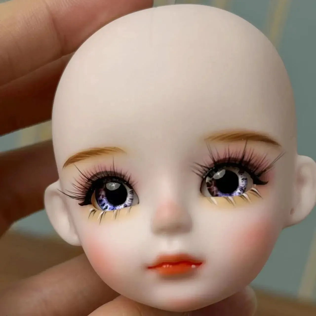 New Cute 30cm Doll Head 1/6 BJD Doll DIY Practice Makeup Whole Doll | Toy Gift for Children and Girls | Open Head Can Change Eyes