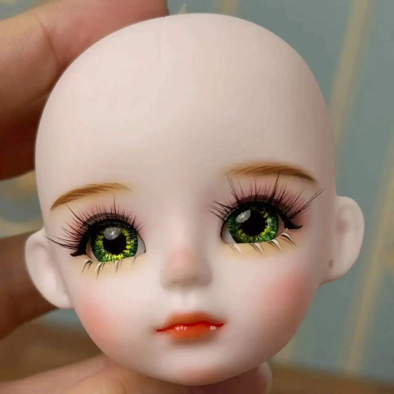 New Cute 30cm Doll Head 1/6 BJD Doll DIY Practice Makeup Whole Doll | Toy Gift for Children and Girls | Open Head Can Change Eyes