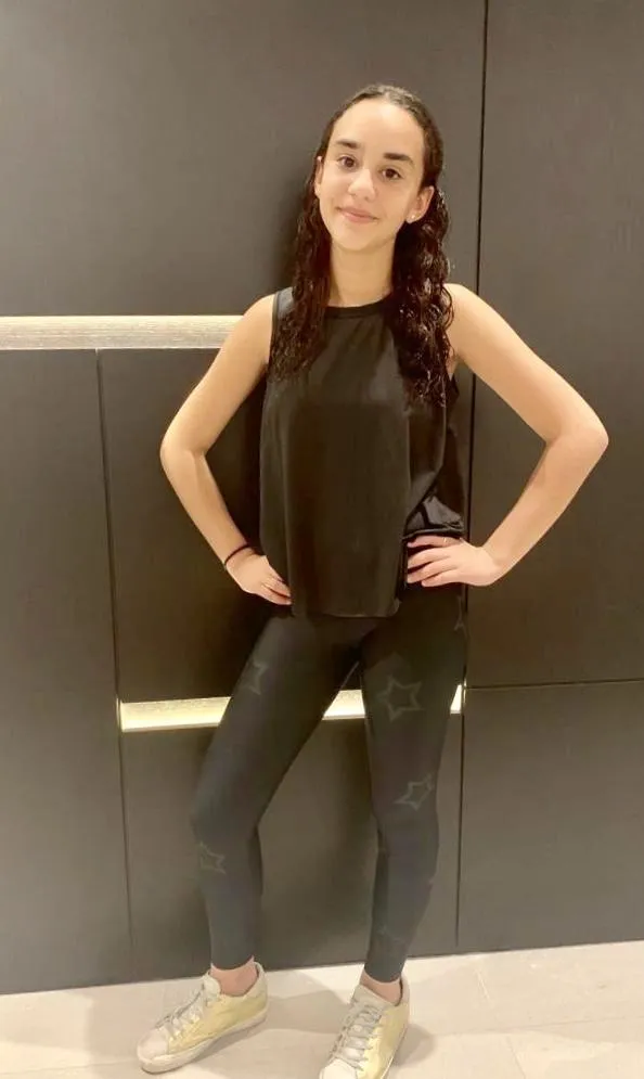 Open Stars Black Leggings