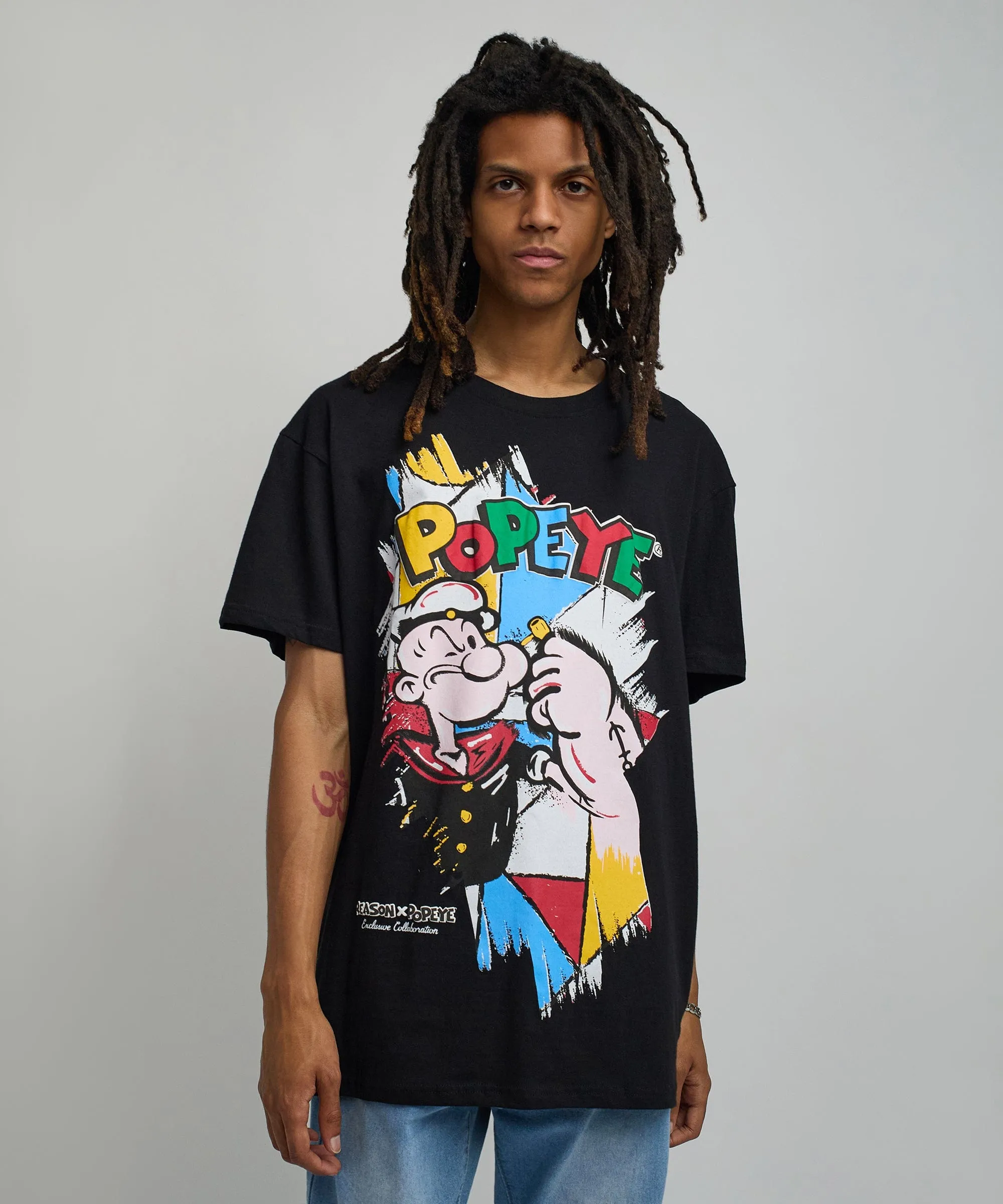 Popeye Retro Short Sleeve Tee - Black