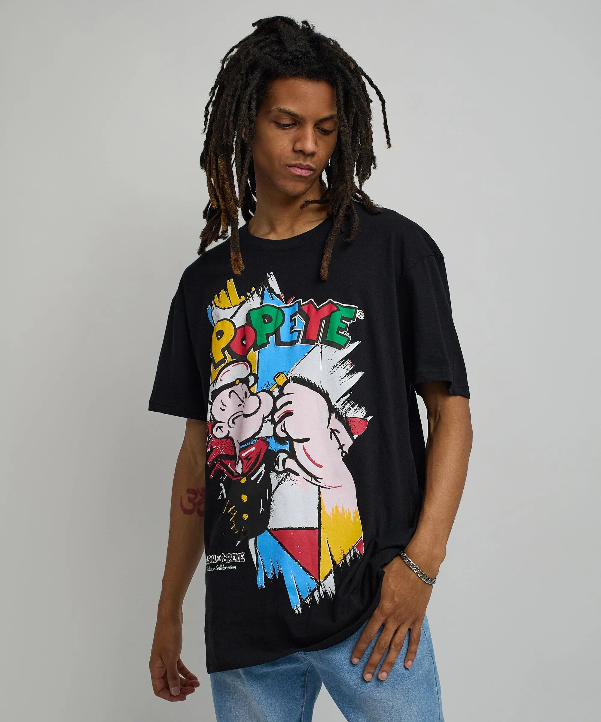 Popeye Retro Short Sleeve Tee - Black