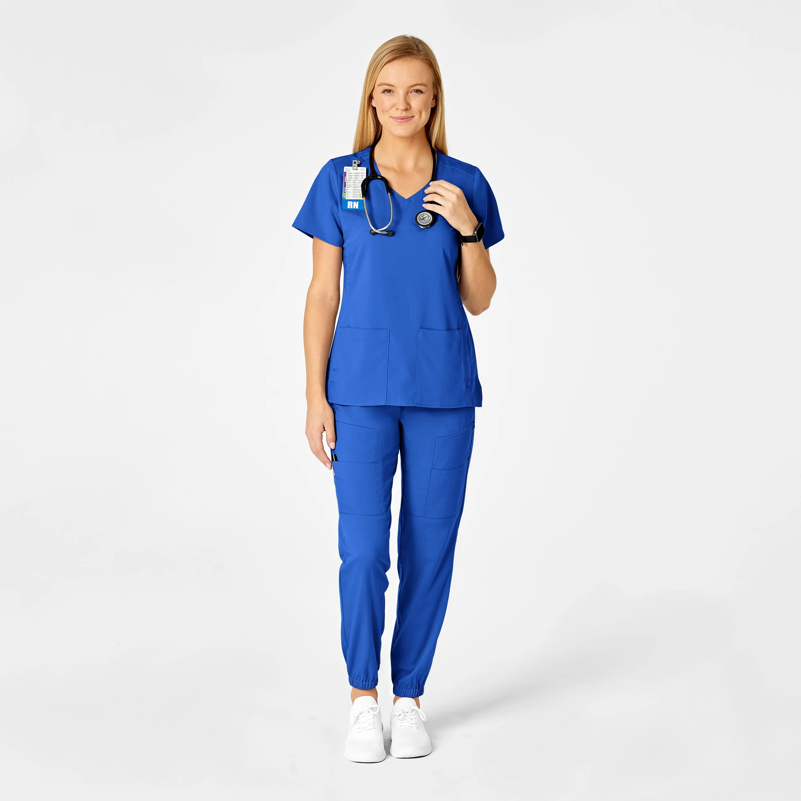 PRO Women's Slim Cargo Jogger Scrub Pant - Royal