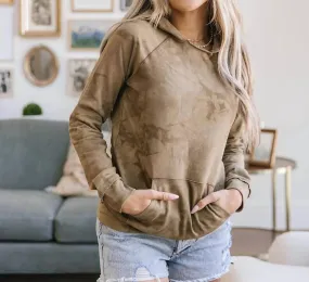 "it's About Thyme" Elevated Edge Sweatshirt In Tan