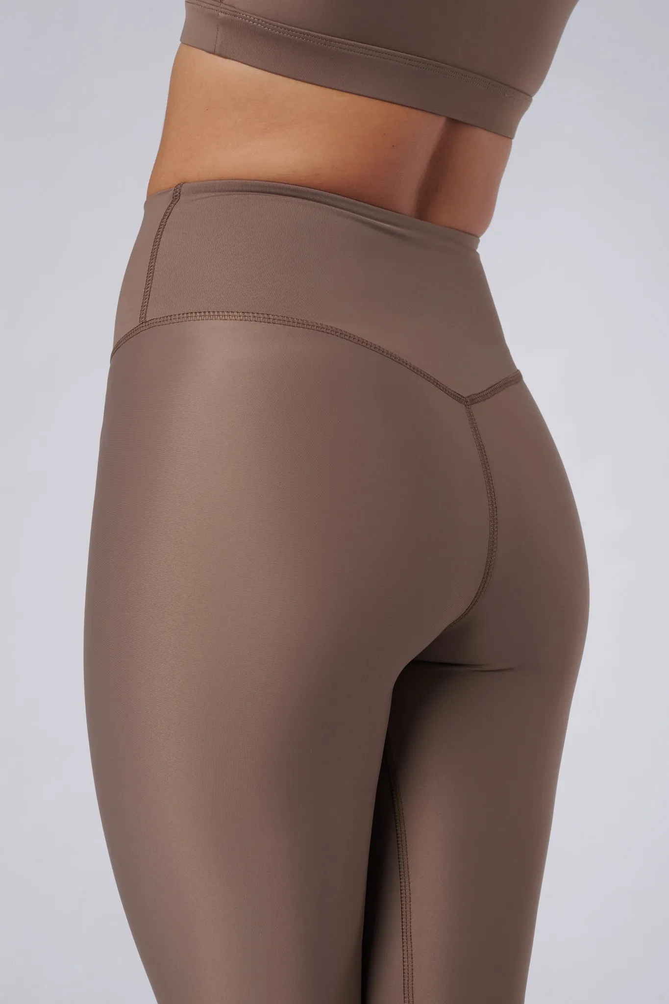 Sage High Waisted Leggings | Recycled Nylon | Sand