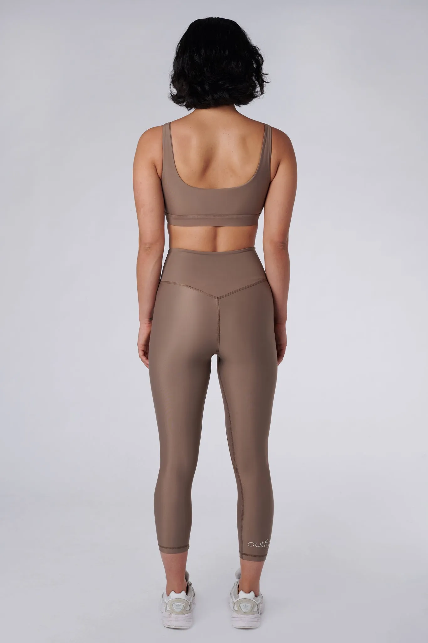 Sage High Waisted Leggings | Recycled Nylon | Sand