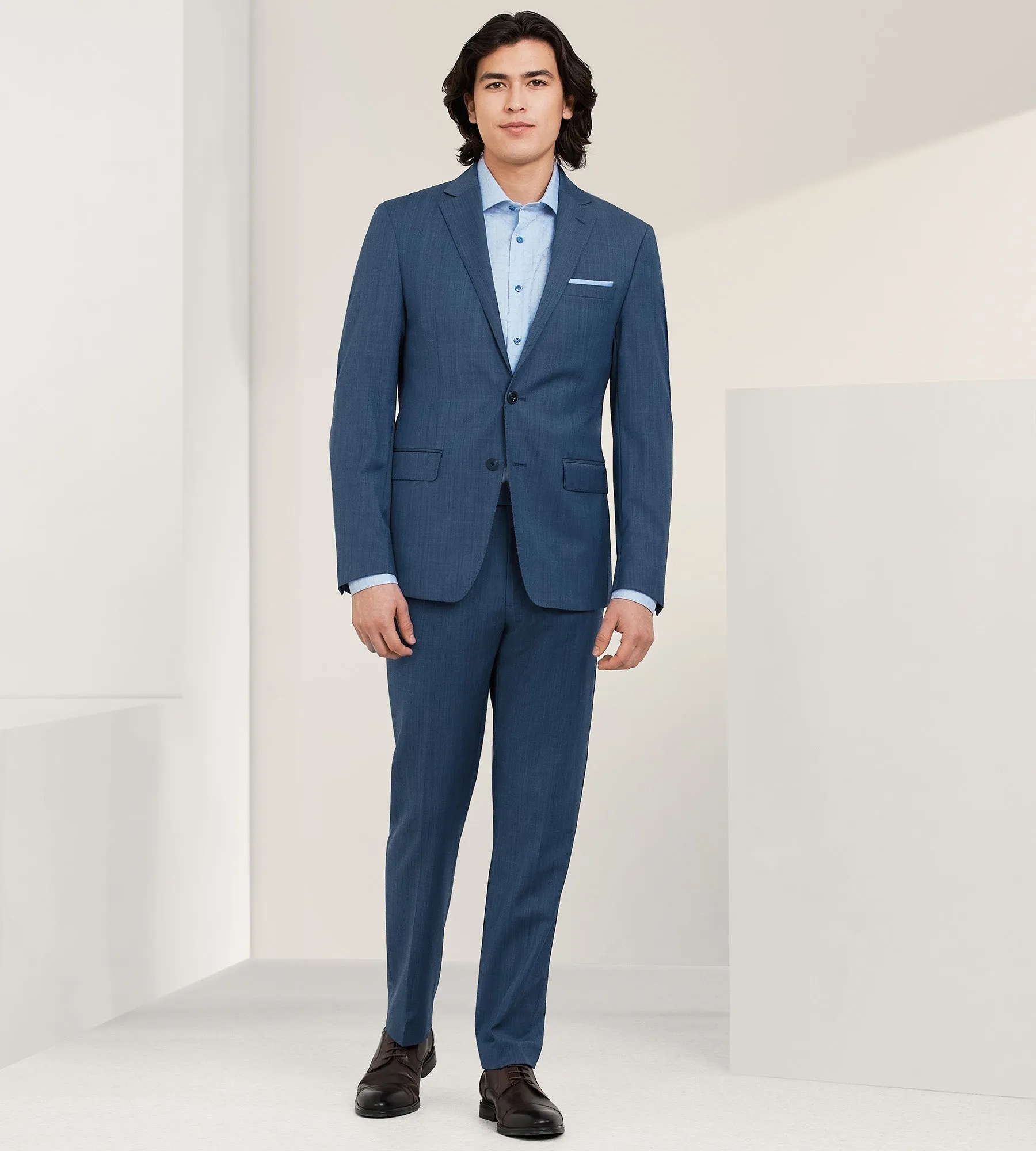 Slim Fit Stretch Solid Suit