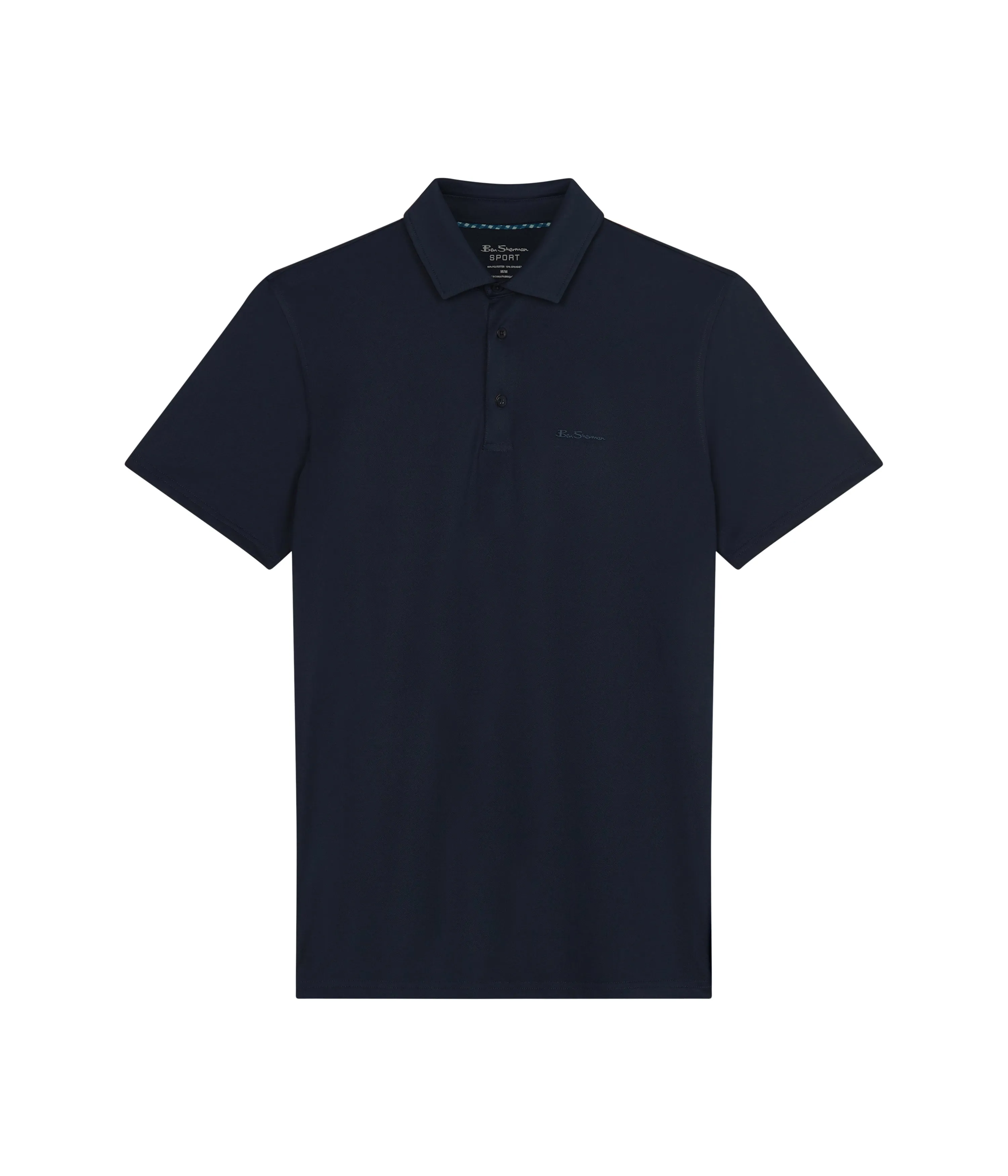 Solid Air Pique Sports Fit Polo - Navy