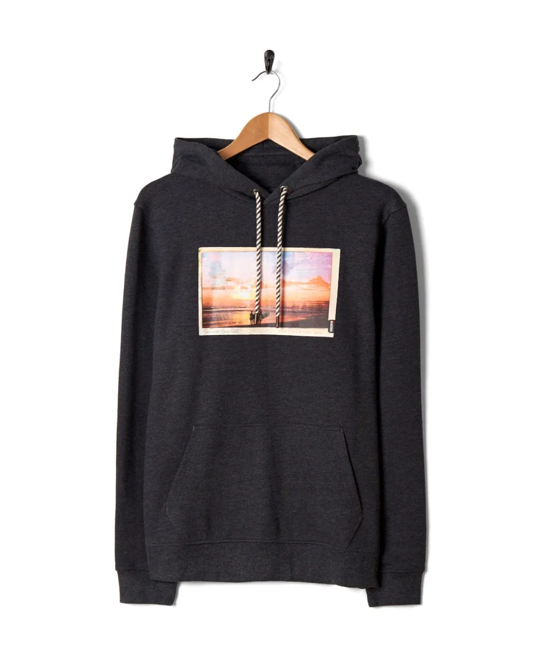 Sun Sets - Mens Pop Hoodie - Charcoal