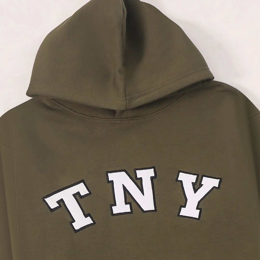 TNY Unisex Oversized Hoodie - Olive Green