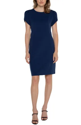 TULIP SLEEVE SHEATH DRESS