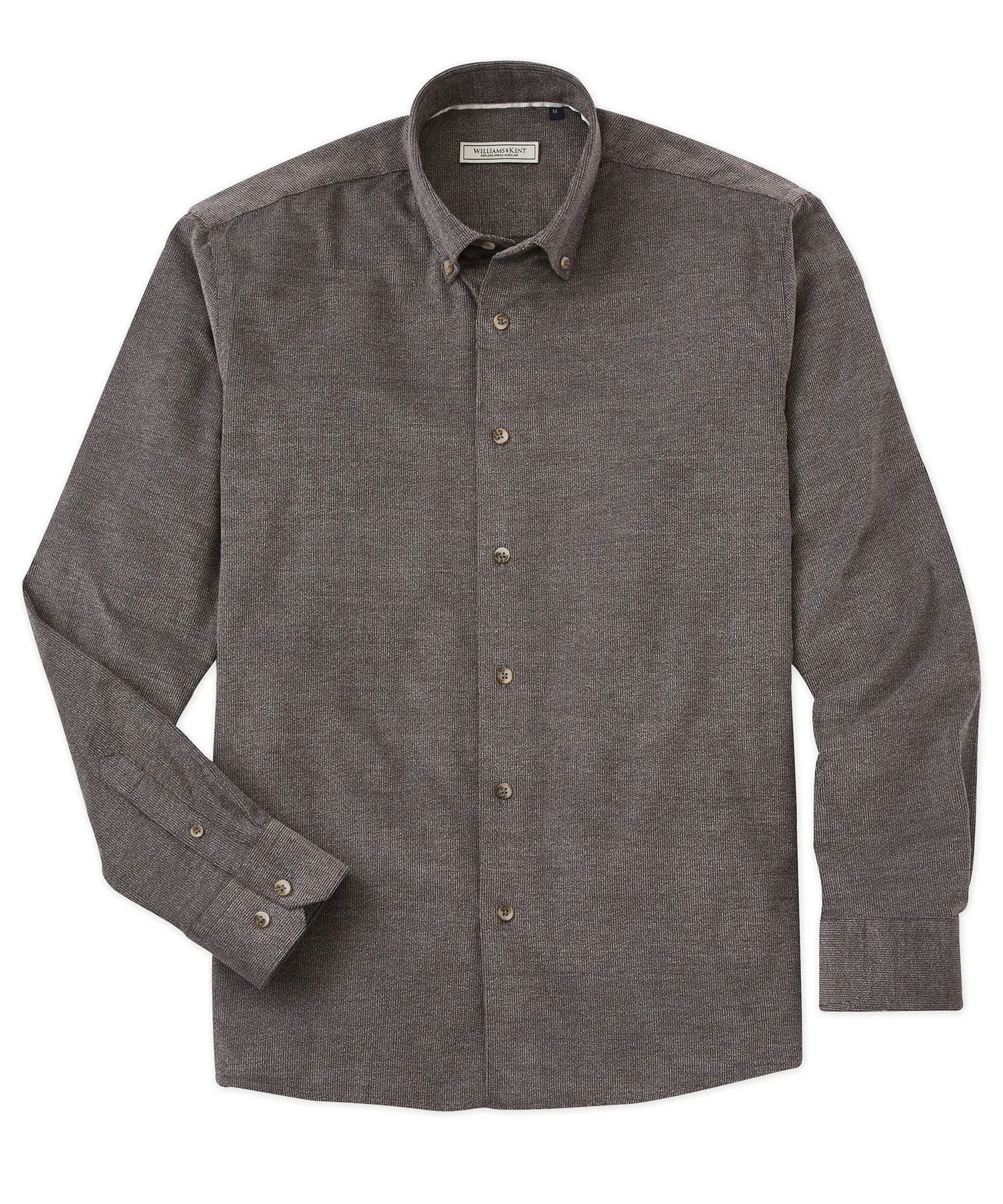 Washed Corduroy Button-Down Long Sleeve Sport Shirt