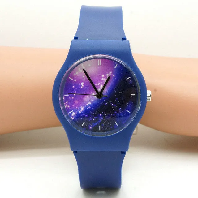 willis waterproof Unisex watch Women Men Starry Purple Space kids Watch Little Star Wristwatch Special Birthday Gift 10color Y15