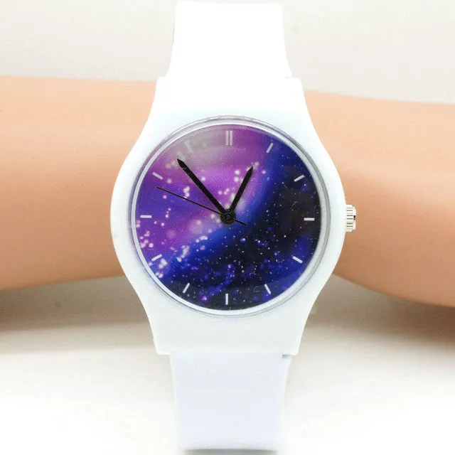 willis waterproof Unisex watch Women Men Starry Purple Space kids Watch Little Star Wristwatch Special Birthday Gift 10color Y15