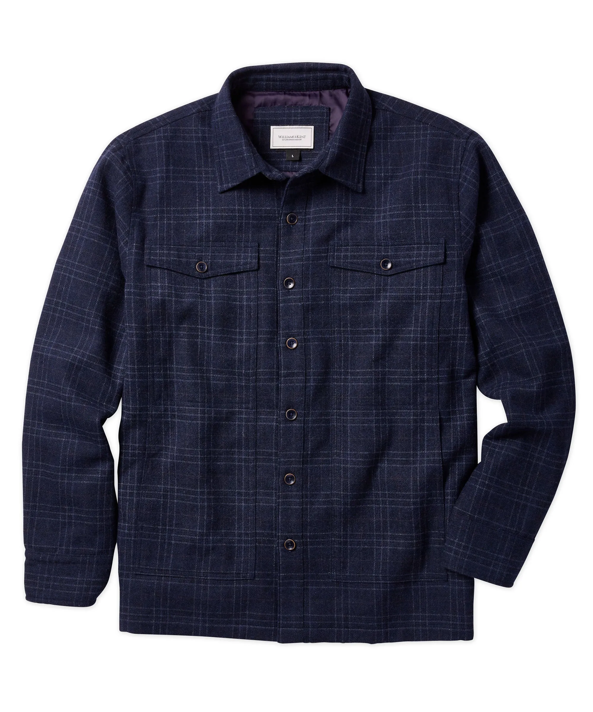 Windowpane Plaid Overshirt